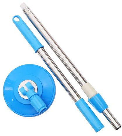 Artibetter Manche à Balai Télescopique en Acier Inoxydable pour Balai à Franges, Poignée Rotative, Nettoyage au Bureau la Maison