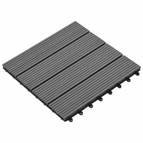 vidaXL Terrassenfliese 11 stk. Grau 30 x 30 cm WPC