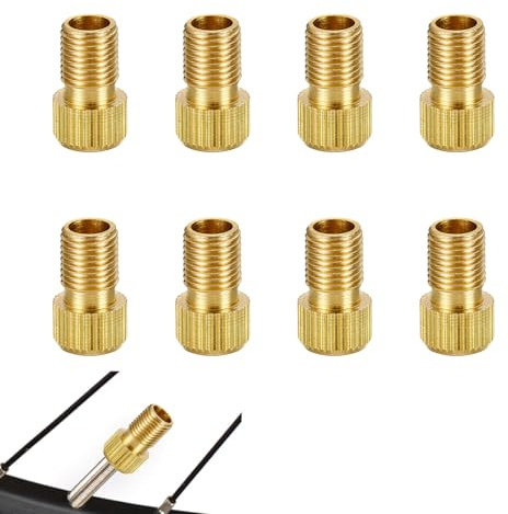 8 Stück Adapter Französisches Ventil,Fahrradventil Adapter,Autoventil Ventiladapter Fahrrad,Sclaverandventil,Fahrradventile,Luftpumpe Aufsatz,Ventilkappen,Pumpe Fahrradpumpe,Auto Accessories für Bike
