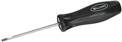 Williams JHWSDE-53 Endurogrip Cabinet Slotted Screwdriver with Premium Comfort Grip Handle - 3-Inch Blade Length - 1/8-Inch Tip - 6 13/64-Inch Overall Length