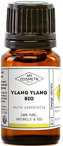 MY COSMETIK - Ätherisches Ylang Ylang-Öl - Aus biologischem Anbau - HEBBD/HECT chemotypisiert - 100% rein und natürlich - ECOCERT-zertifiziert - 5 ml