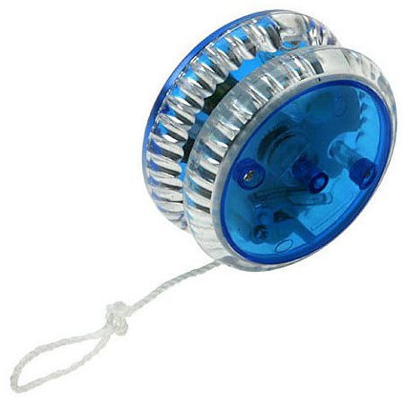 Unbekannt Profi Jo-Jo Spiel mit Licht - Spaß Freizeit - transparent - 2 Starter-JoJo - Menge frei wählbar (1, transparent blau)