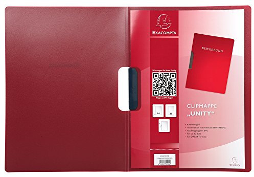 Cartellina porta candidature formato DIN A4 PP DIN A4 PP, colore: bordeaux
