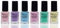 6x5ml Stamping-Lack Pastell Set Rosa Lila Blau Lilac Mint Gelb Nagellack Nail Polish Fingernägel (6er Pack)