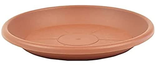 greemotion Soucoupe pour pot de fleur rond couleur terre cuite Ø34 cm - Dessous de pot de fleurs en plastique - Sous-pot pour plantes - Plateau pour pot de fleurs rond