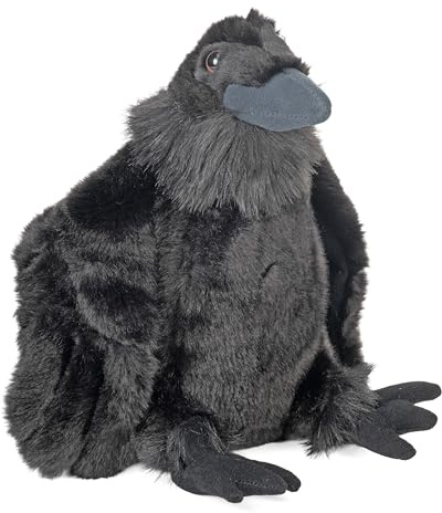 Wild Republic Cuddlekins Rabe, Stofftier, Baby-Geschenk für Mädchen und Jungen, Kinder Plüschtier, Kuscheltier Für Babys, Spielzeug aus Recyclingmaterial, 30 cm