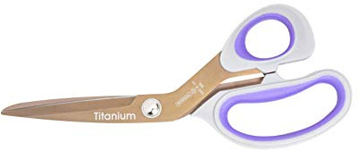 Mundial Titan-Edge 8.5” Titanium-Coated Bent Shears – Gray/Purple – Multipurpose, Corrosion-Resistant Scissors