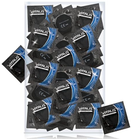Vitalis Ritardo e raffreddamento di alta qualità: 100 preservativi prolunganti contro l'eiaculazione precoce