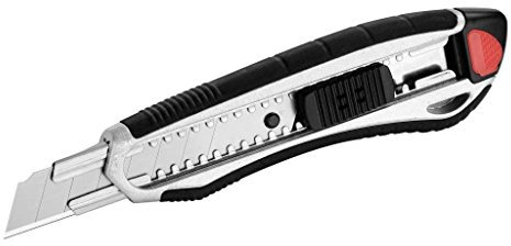 Westcott E-84025 00 Cutter Alluminium Alloy, corpo in plastica, impugnatura Softgrip, larghezza lame 18 mm, grigio/nero