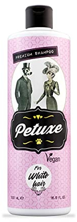 PETUXE Champú para Perros y Gatos de Pelo Blanco | 500 ml