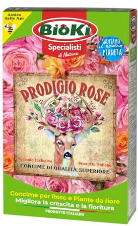[CONCIME ROSE] PRODIGIO ROSE concime ENERGIZZANTE COMPLETO per ROSE [migliora E PROLUNGA la fioritura] [ASTUCCIO 900 g].