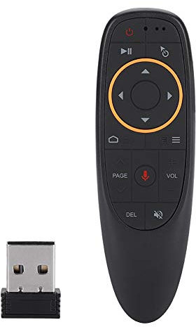 Bewinner Telecomando Wireless 2.4G, 17-Key Telecomando Tastiera Wireless Voice Air Mouse Per Smart Tv/Tv Android Set-Top Box/Pc, Giroscopio a 6 Assi Incorporato
