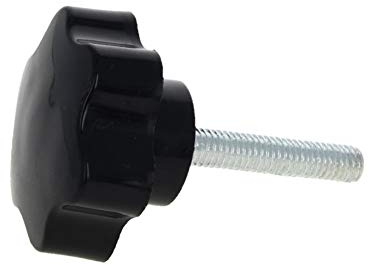 MroMax 8 piezas M8x40mm Star Handle Pomo Rosca Reemplazo Tornillo de apriete Desmontaje rápido Piezas de repuesto Mango de sujeción Empuñadura Tornillo Pomo Negro