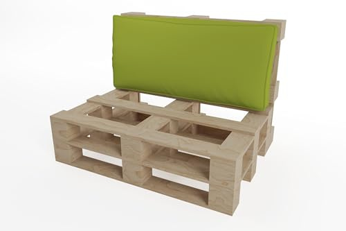 chilly pilley Palettenkissen Wasserdicht Keder Naht Palettenauflage Wasserfest Gartenkissen Wasserabweisend Palettenpolster Abnehmbar mit Reißverschluss Sofaskissen (Rückenkissen 120x40x12, Grün)