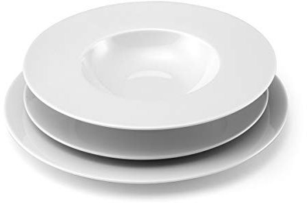 MÉDARD DE NOBLAT - Service vaisselle - Downtown - Porcelaine - Lot de 18 assiettes - Blanc
