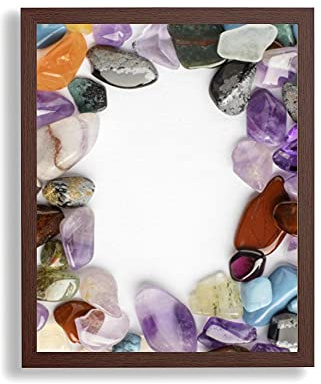 arte-tuo Bilderrahmen Opal N | 75x98 cm | Dark Oak Dekor | klares Kunstglas | Poster Puzzle Diamond Painting Drucke
