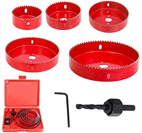 Ensemble de scies cloches 5/8/13 pièces 19-127mm outils de forage en bois en métal coupe-carottes scie cloche perceuse-Ensemble de 5 pièces