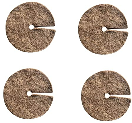 4PCS Coconut Fibers Mulch Ring Tree Protector Mat, 9.8inch Natural Coco Liner Replacement Weed Mats Tree Tree Planter Disc Plant Cover for Potted Plants Tree Root Protection