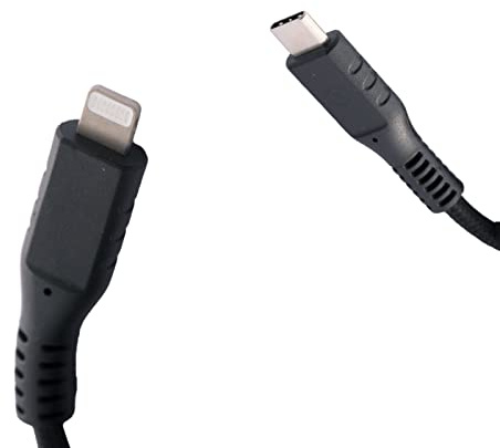 Celly, Cavo con Connettori USB e Lightning Linea Black Label, Cavo in PVC con Ricarica Rapida, Cavo di 2 metri di Lunghezza, Fino a 2,4 A di Potenza in Uscita, Nero