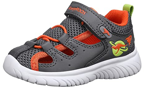 KangaROOS Sandalia unisex para niños Ki-Speedlite Ev, Steel Grey Flame, 29 EU