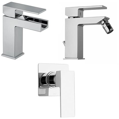 Kiamami Valentina ROBINETTERIE DE Bain LAVABO ET Bidet À Cascade, Bidet ET ENCASTREMENT Douche | Infinity