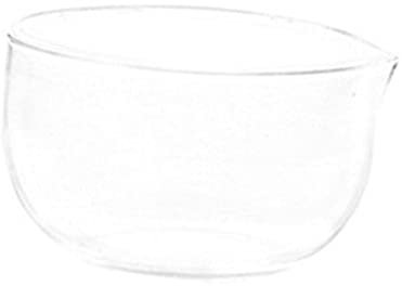perfk Bol à matcha en verre à haute teneur en borosilicate avec bec bol à salade résistant aux rayures Matcha traditionnel pour cuisine bureau, 350ML