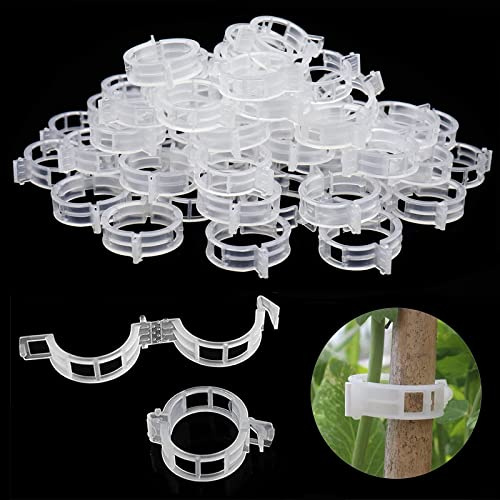 PYJLBX Plant Clips, 100 Pcs Plant Supports for Garden Tomato Plant Support Plant Support Clips, Plant Clips for Climbing Plants Garden Clips for Plants, Vine Stem Clips for Fixing Tomatoes, Cucumbers