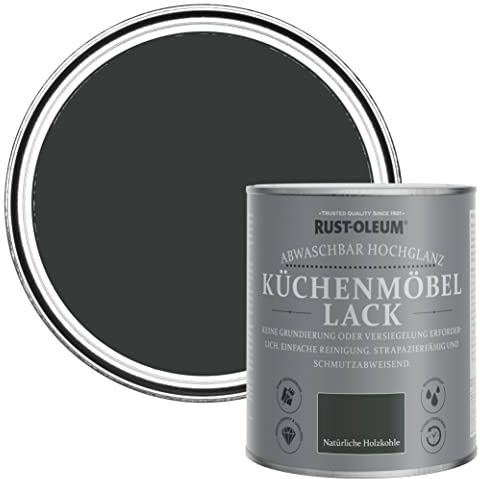 Rust-Oleum Küchenmöbellack im Hochglanz - Finish - Natürliche Holzkohle 750ml