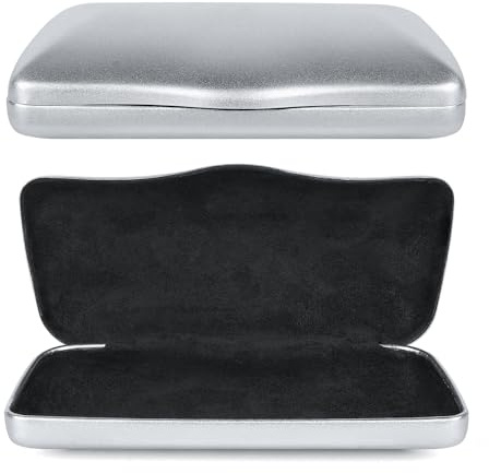 Linkidea Oversized Sonnenbrillenetui, Brillenetui für große Brillen, Reiseetui für Sonnenbrillen, kompatibel mit DIOR Missdior B1U, EverDior A1U und Ray-Ban Aviator Titanium (Silber)