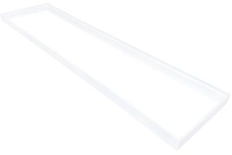 KOLORENO Cornice in alluminio per pannello LED, telaio di montaggio e da parete, 120 x 30 cm, bianco