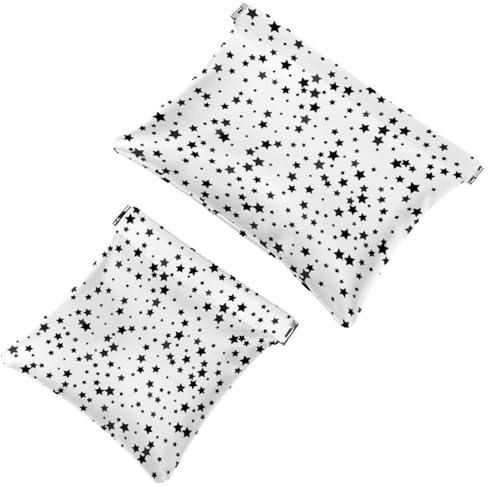 Lot de 2 trousses de maquillage à fermeture automatique avec motif cactus et figue de barbarie - Portable - Sans fermeture éclair - Pour pièces de monnaie, rouge à lèvres, cosmétiques, écouteurs,