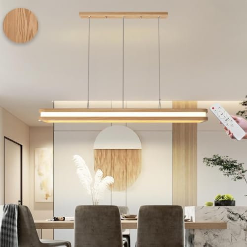 LED Pendelleuchte Harzleuchte Esstisch Hängelampe Helligkeit und Farbtemperatur einstellbar Hängeleuchte Pendelleuchte Esstisch Esstischlampe Esstischlampe Hängend Holz Esszimmer Wohnzimmer ( Größe