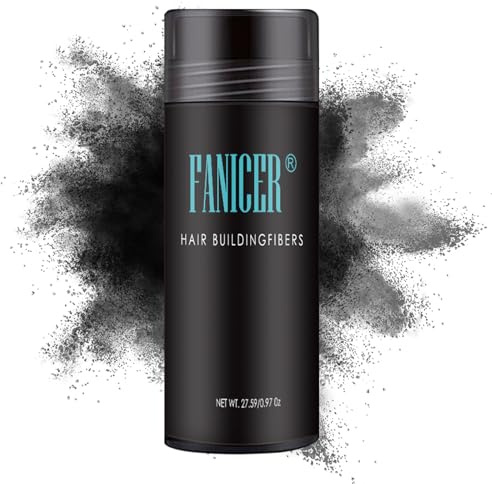 Hair Fibres(Black),Hair Fibres for Thinning Hair,Hair Filler Instantly Conceals Hair Loss,Hair Powder Thickener for Fine Hair for Women & Men