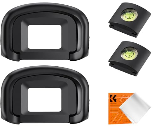 K&F Concept EG Augenmuschel für Canon 5DM4, 5DM3, 5DS R, 5DS, 7D, 7DM2, 1DX, 1DXM2, 1DXM3, 1DSM3, 1DM4, 1DM3, 2 Stück Augenmuschel mit 2 Wasserwaage