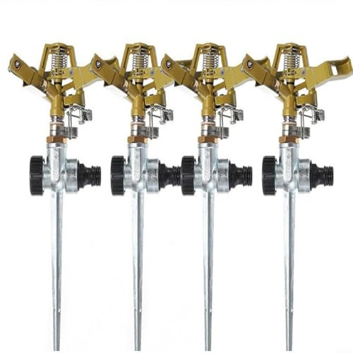 YUANGANG Rasensprenger Metall Impulsregner Kreisregner Rasensprinkler für Garten Rasen Landwirtschaft