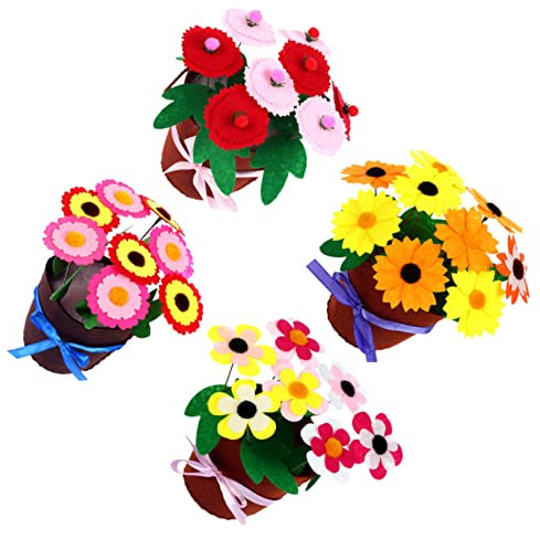FOYTOKI 4satz Junge Mädchen Blumen Handwerk Diy Machen Eigenen Blumenstrauß Kreative Bastelkunst Umweltfreundliches Material Schöne Farben Geruchsneutral Reichhaltige Form