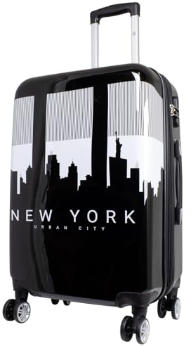 Trendyshop365 Reisetrolley Hartschale mittelgroß 67 cm - Manhattan