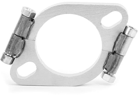 Brida de Escape de Acero de 2,5 Pulgadas, Reemplazo Directo de Alta Durabilidad para División Ovalada de 63 Mm con División para una Fácil Aplicación para Conexión de Tubo de