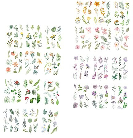 CORHAD 24blätter Pflanzen Blumen Aufkleber Dekorative Scrapbook Sticker Für Notizbücher Alben Und Bastelprojekte Hochwertige Leicht Abziehbare Designs Für Kreative Bastelarbeiten