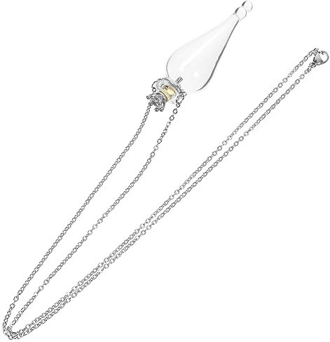 LIFKOME Collier Mini-pots Verre à Suspendre Flacon à Message Pour Bricolage Et Décoration Intérieur