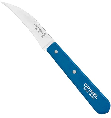 Opinel - Couteau à légumes - bec d'oiseau pour tourner et éplucher manche en bois bleu N°114 - OPINEL