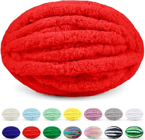 fwqnvSI Grobes Wollgarn, 250 g, x 2, Strickwolle, grobes Garn, mehrfarbiges Strickgarn for Häkeln, Garn for Armstricken, Strickgarn, Basteln/Pullover/Decken und Schals, Mütze (Farbe: /1928