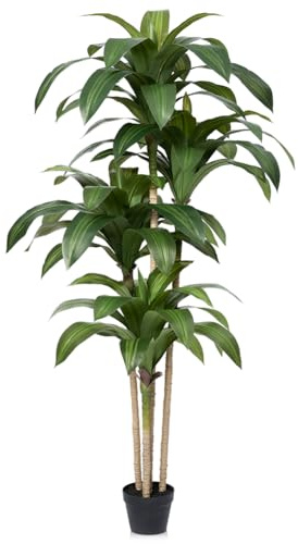 Verinatural Plantas Artificiales Decorativas 180 CM- Dracaena Artificial Grande con Hojas Verdes, UV Resistente Planta Artificial Realista y Durable - Oficina Hogar Salón Terraza para Decorativas