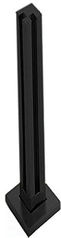 TECTECHT Pince à Clip Quincaillerie de Garde-Corps en Verre Noir Balcon Garde-Corps en Verre Poteau Garde-Corps en Verre Balcon pour marches d'escalier de Jardin Atrium