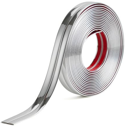 9,8 Fuß Lange Zierleiste Zum Abziehen Und Aufkleben, Bodenabdeckungsstreifen, Wandverkleidungsleiste Für Fußleisten, Übergangsstreifen Für Den Boden(Silver,3.0m*6cm/9.8ft*2.36in)