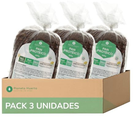 Planeta Huerto Bonsái Pan Proteico Ecológico Pack 3x500g, Rico en Proteínas y Fibra, Sin OMG