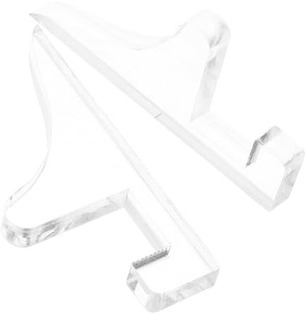 JEWEDECO Transparenter Acryl Bilderrahmen Ständer 4,5x10cm Stabiler Mehrzweckhalter Flach Für Diplome Urkunden Tisch Präsentation