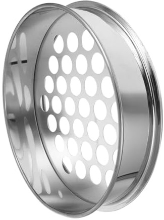 Cabilock Stainless Steel Cooking Sieve with Mesh Sieve Flat and Handle for Blueberry Grading and Outdoor or Home Use Easy to Clean and Convenient Storage