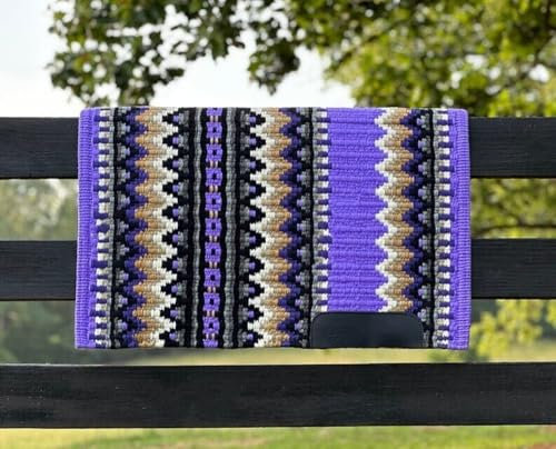 EQUIEMPRESS Sattelunterlage Western Show/Westernsatteldecke aus Neuseelandwolle, Top Wool Pad Sensor Flex (Anpassung möglich) A-570 (34 x 38)