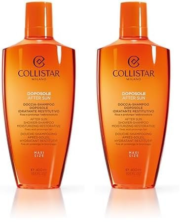 Collistar Doccia-Shampoo Doposole Idratante Restitutivo, per corpo e capelli, Elimina residui di salsedine, prodotti solari e impurità, Prolunga l'abbronzatura (Confezione da 2)